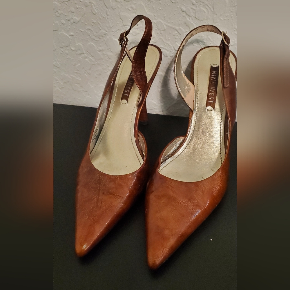 Nine West Copper Slingback Heels
